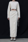 BASERANGE cotton and linen ribbed top FLGTO-RIB-SP24 undyed